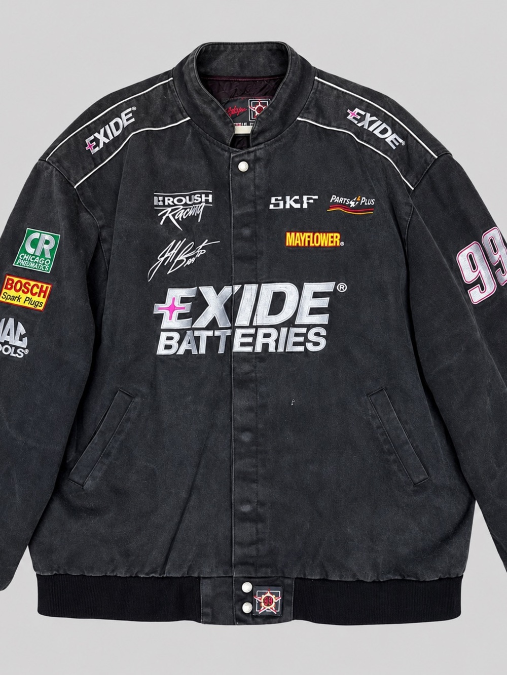 JH Design Jeff Burton #99 ExideBatteries NASCAR Jacket 4XL Made inUSA